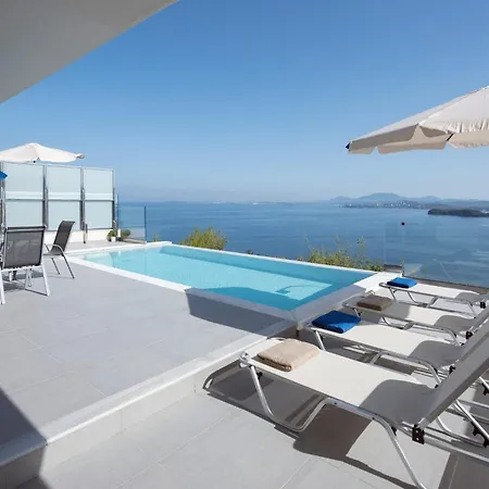 Exquisite Corfu Retreat 3 Bedrooms Lucas Panoramic Sea Views Villa