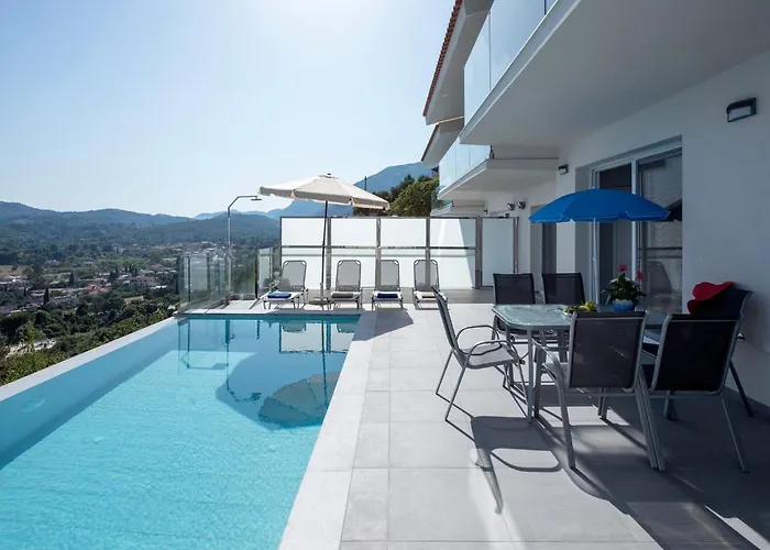 Exquisite Corfu Retreat 3 Bedrooms Lucas Panoramic Sea Views *